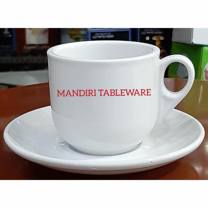 6 PASANG CANGKIR SET PUTIH POLOS / CANGKIR KOPI / CANGKIR TEH