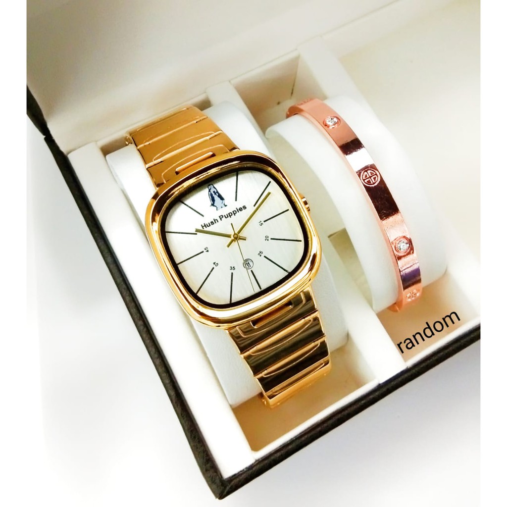 JAM TANGAN WANITA HUSH PUPPIES NEW COD FREE GELANG ADA TGL