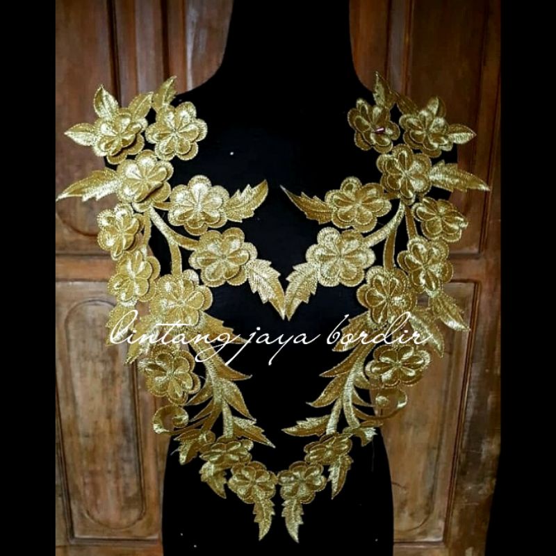 renda bordir akasesories aplikasi satu set dengan tangan