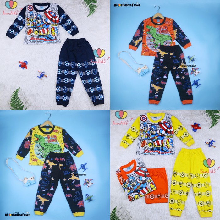 rjt04vt Setelan Jojo Size 3-4 Tahun / Piyama Kaos Anak Laki Baju Tidur - 3-4 Tahun, Ultraman Tgt501Y