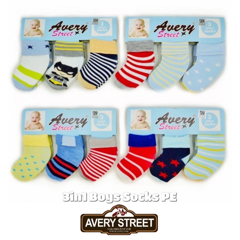 Kaos kaki 3in1 0-12bulan AVERY STREET