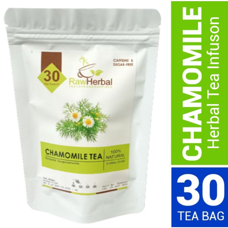 CHAMOMILE TEA : CHAMOMILE FLOWER TEA / TEH BUNGA CHAMOMILE ISI 30 TEA BAG