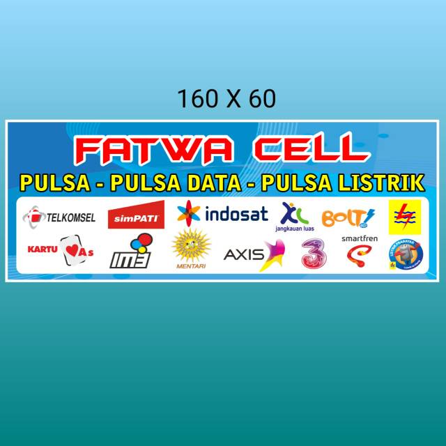 Banner spanduk konter termurah ukuran 160 X 60