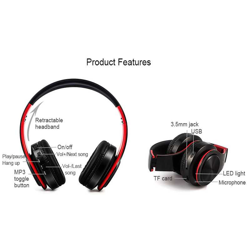 Headset Stereo Wired Wireless Headset Bluetooth - B7