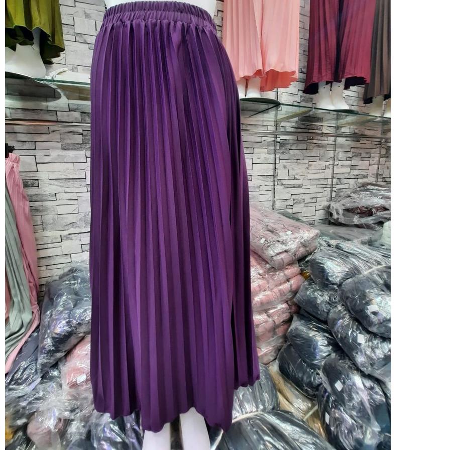 ROK PRISKET HYGET SUPER  SIZE M-XXL UNGU TERONG <