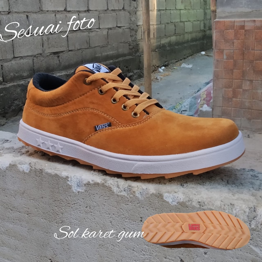 Sepatu Pria Keren Coklat Tan Sneakers Cowok Terbaru Keta Casual Trendi Buat Gaya Jalan Dan Santai