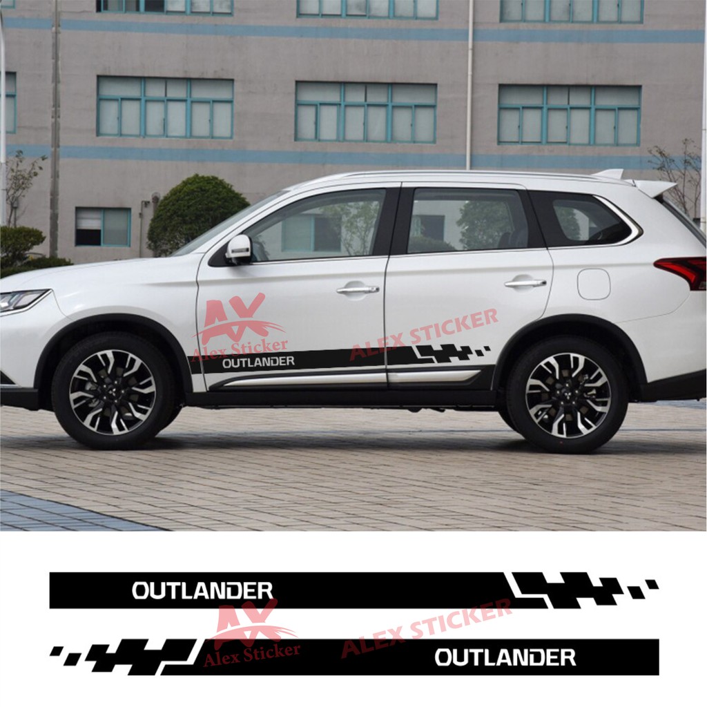 STIKER OUTLANDER STICKER MOBIL MITSUBISHI OUTLANDER CUTING STIKER LIST BODI