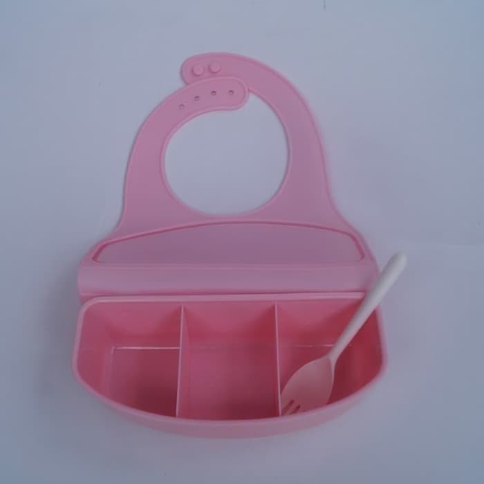 ALAT PELENGKAPAN CELEMEK TEMPAT MAKAN BAYI ANTI BERSERAKAN  WATERPROOF SLIKON AMAN UNTUK BAYI VA42