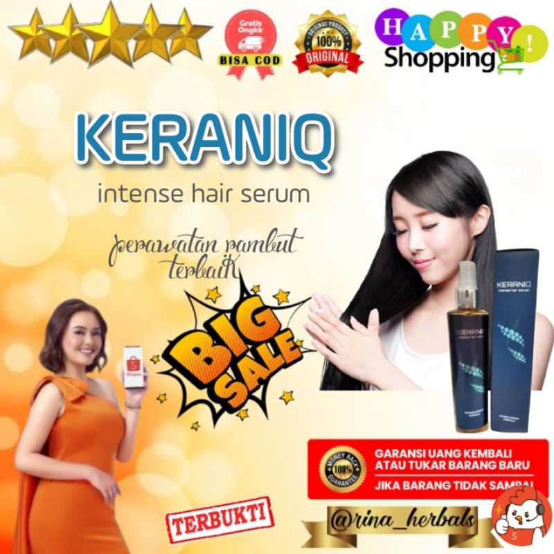 KERANIQ Hair Serum ORI Penumbuh Penyubur Rambut Original (isi 100ml) Asli BPOM