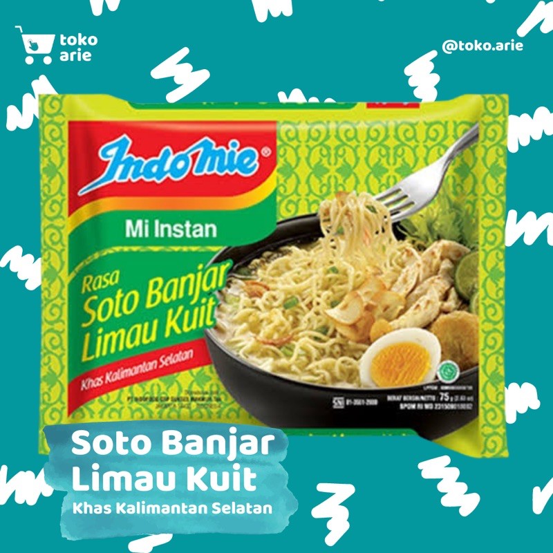 

3 PCS INDOMIE MIE KUAH RASA SOTO BANJAR LIMAU KUIT KHAS KALIMANTAN SELATAN