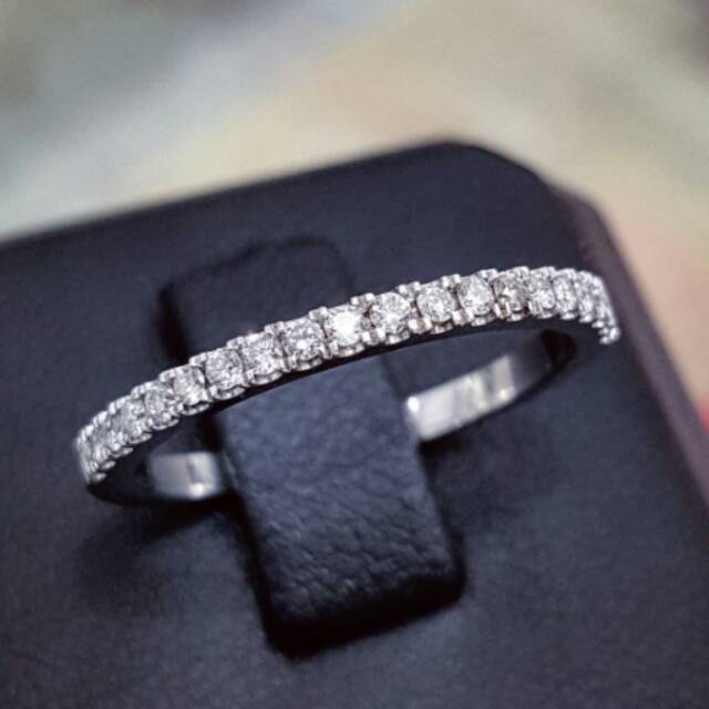 perhiasan Cincin berlian eropa 0.20 ct bhn emas putih