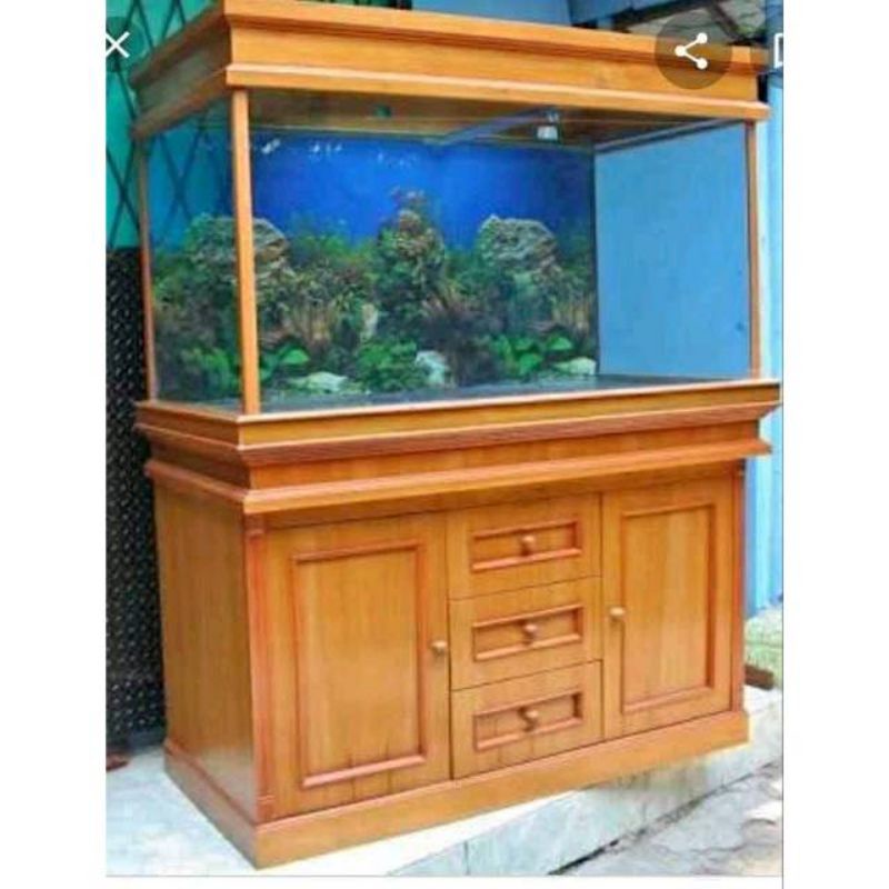 BUFET AQUARIUM MEJA AQUARIUM KAYU JATI