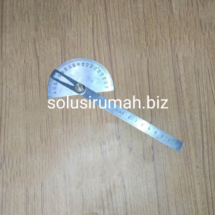 SAMA 1 PROTRACTOR BUSUR DERAJAT 10CM COMBI PENGGARIS STAINLESS PROTRAC