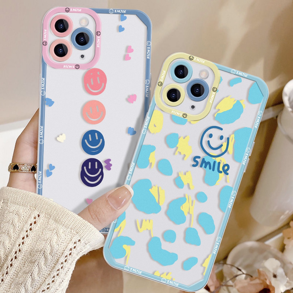 Casing TPU Realme C21Y C25Y C35 C31 C20 C20A C25 C25S C12 Narzo 50A 50i C21 C15 C11 9i 8 5i 6 6i 5Z 6i 5G 6Z Pro Reno 5F Motif Smiley