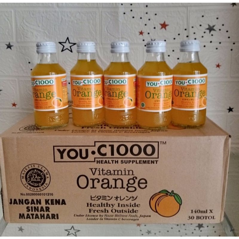YOU VITAMIN C1000 ORANGE 1 DUS ISI 30 botol