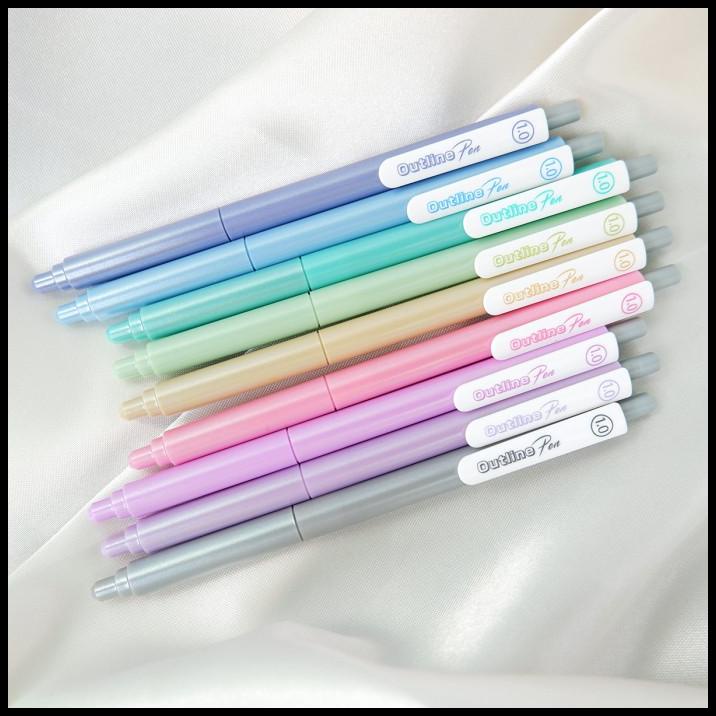 

Shands Silver Pastel Outline Pen S633 - Pulpen Gel - Pulpen Warna