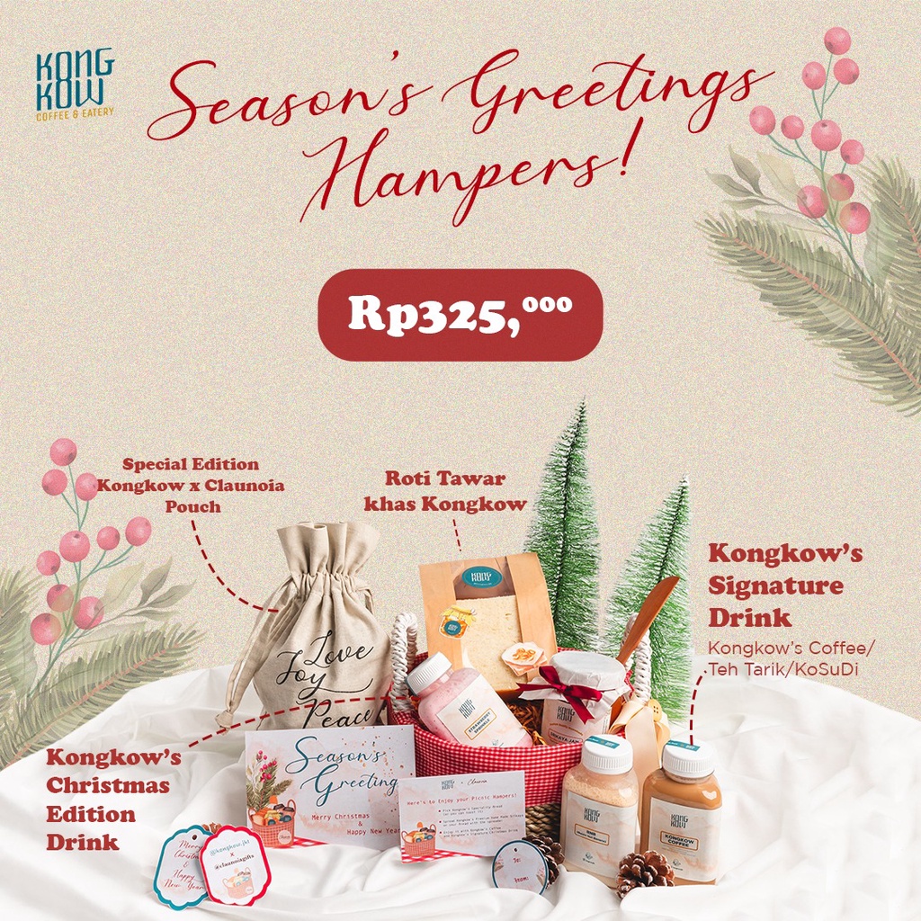 

Season's Greetings Picnic Hampers Kongkow X Claunoia