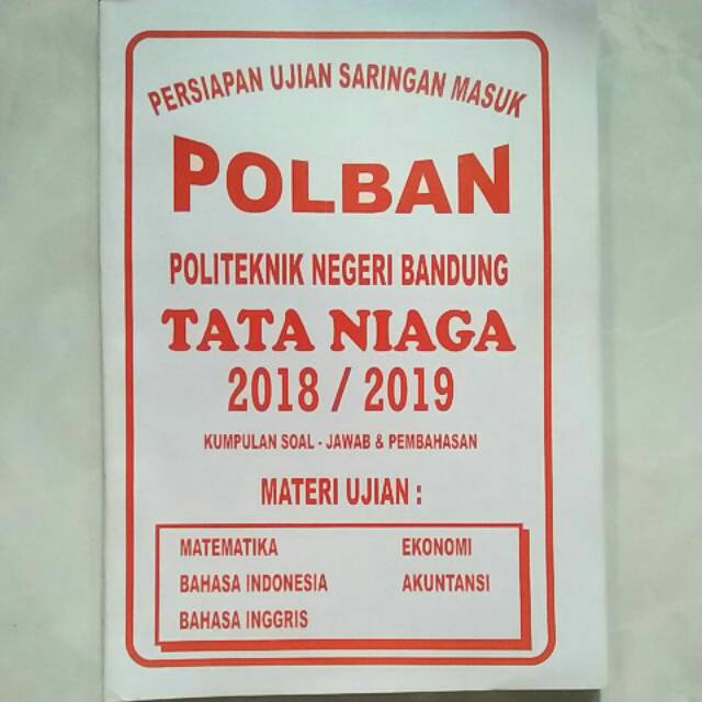 Buku Ujian Masuk Polban Tata Niaga