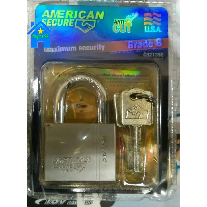 Gembok American Tools Leher Pendek Original