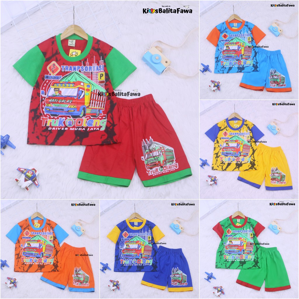 Set Cakka uk 9-10 Tahun / Murah Baju Anak Kaos Karakter Celana Lengan Pendek Laki Cowok Setelan