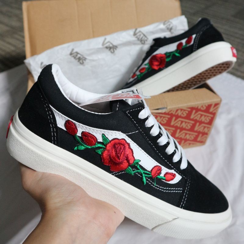 Vans Old Skool Mawar Sepatu Manurios Manurios Garansi 3 Bulan Read Caption Shopee Indonesia