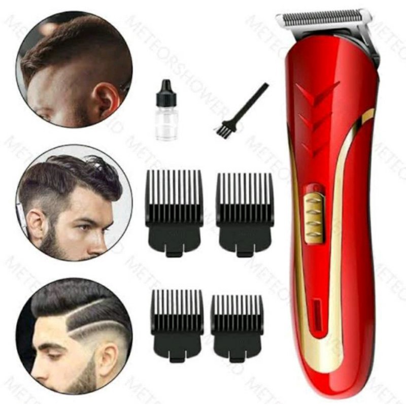 Alat Mesin Cukur Pangkas Rambut Kemei 3in1 Hair Clipper Alat Potong Rambut Jenggot  Cas Baterai