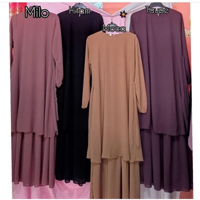 Gamis Malaysia Gamis Remaja Syari ceruty Babydoll Premium