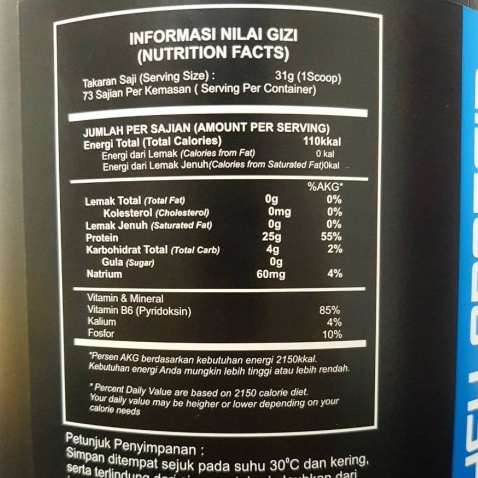 WPS Whey Isolate 5Lbs 64 Servings Whey Protein Isolate BPOM Chocolate
