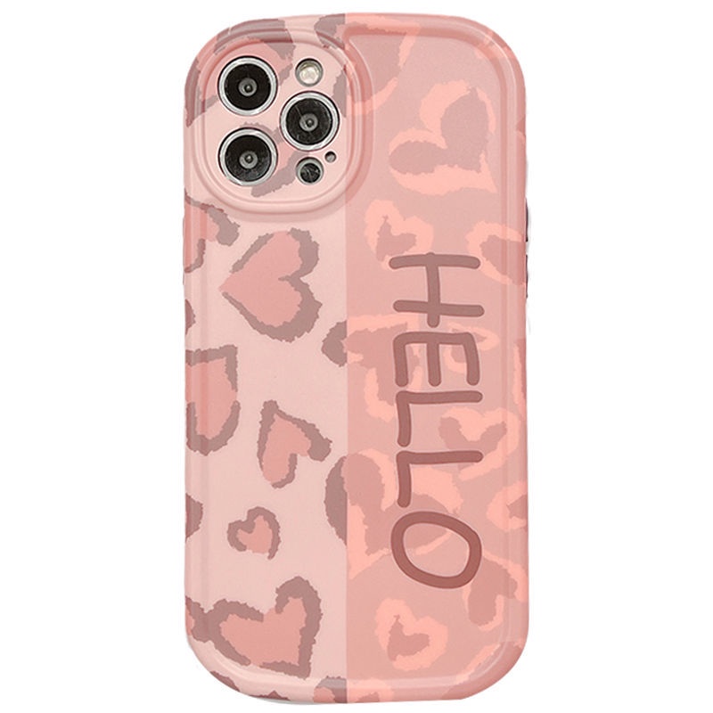 Case Pelindung Pola Pink Lucu Untuk IPhone 12 13 11 Pro Max X Xs Max Xr 7 8 Plus Hsa1