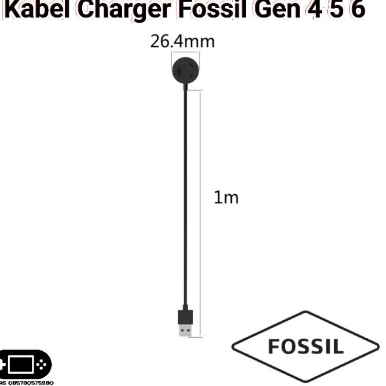 ❅Diskon✧➫ Charger Fossil Gen 4 5 6 Charging Q 5E Smartwatch Sport Kabel USB Cable Smart Watch 88 ➫