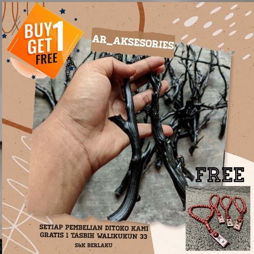 By One Get One Paket isi 2 batang bahan akar bahar hitam asli berserat papua size telunjuk