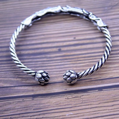 925 perak sterling gelang teratai antik gelang fashion perhiasan/Vintage lotus bracelet fashion jewellery men