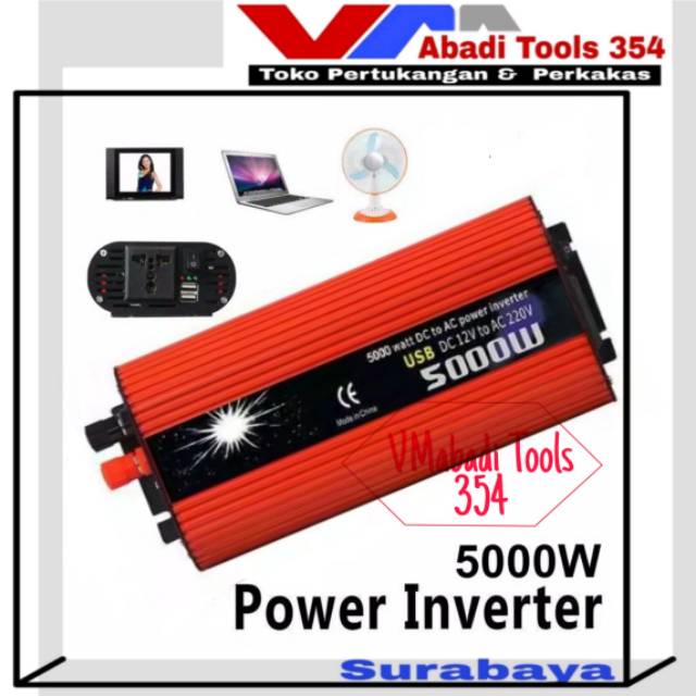 Power Inverter 5000 Watt DC 12V To AC 220V