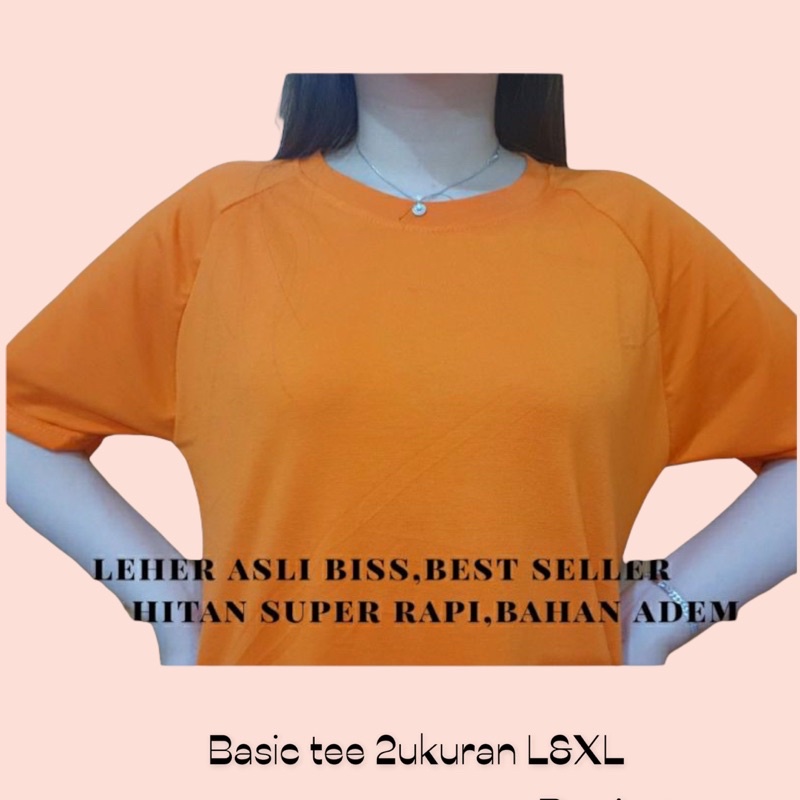 ATASAN POLOS BASIC LEHER BULAT OVERSIZE/TSHIRT OBLONG WANITA BASIC O/OVERSIZE