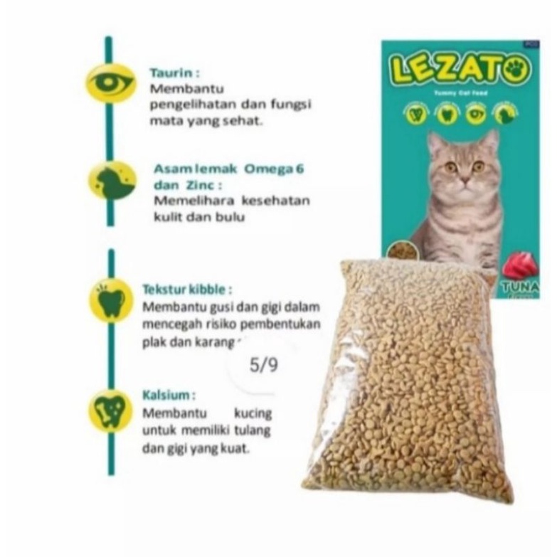 Lezato 1kg repack makanan kucing