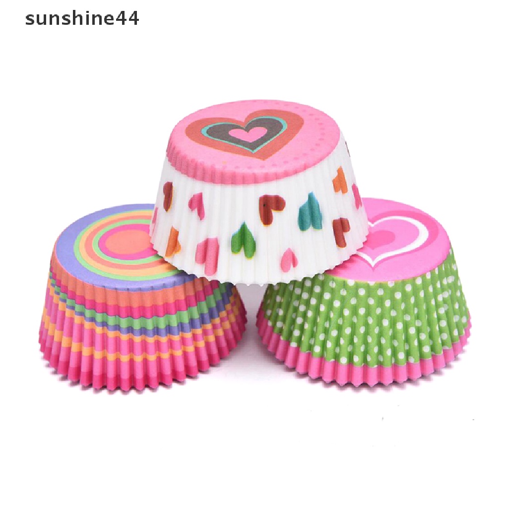 Sunshine 100pcs Kertas Pembungkus Cupcake / Muffin DIY