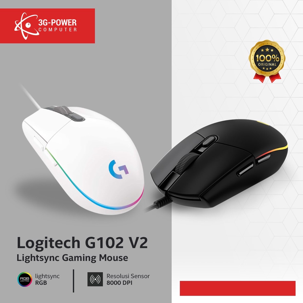 Jual Logitech G102 V2 Lightsync RGB Gaming Mouse Wired | Shopee Indonesia