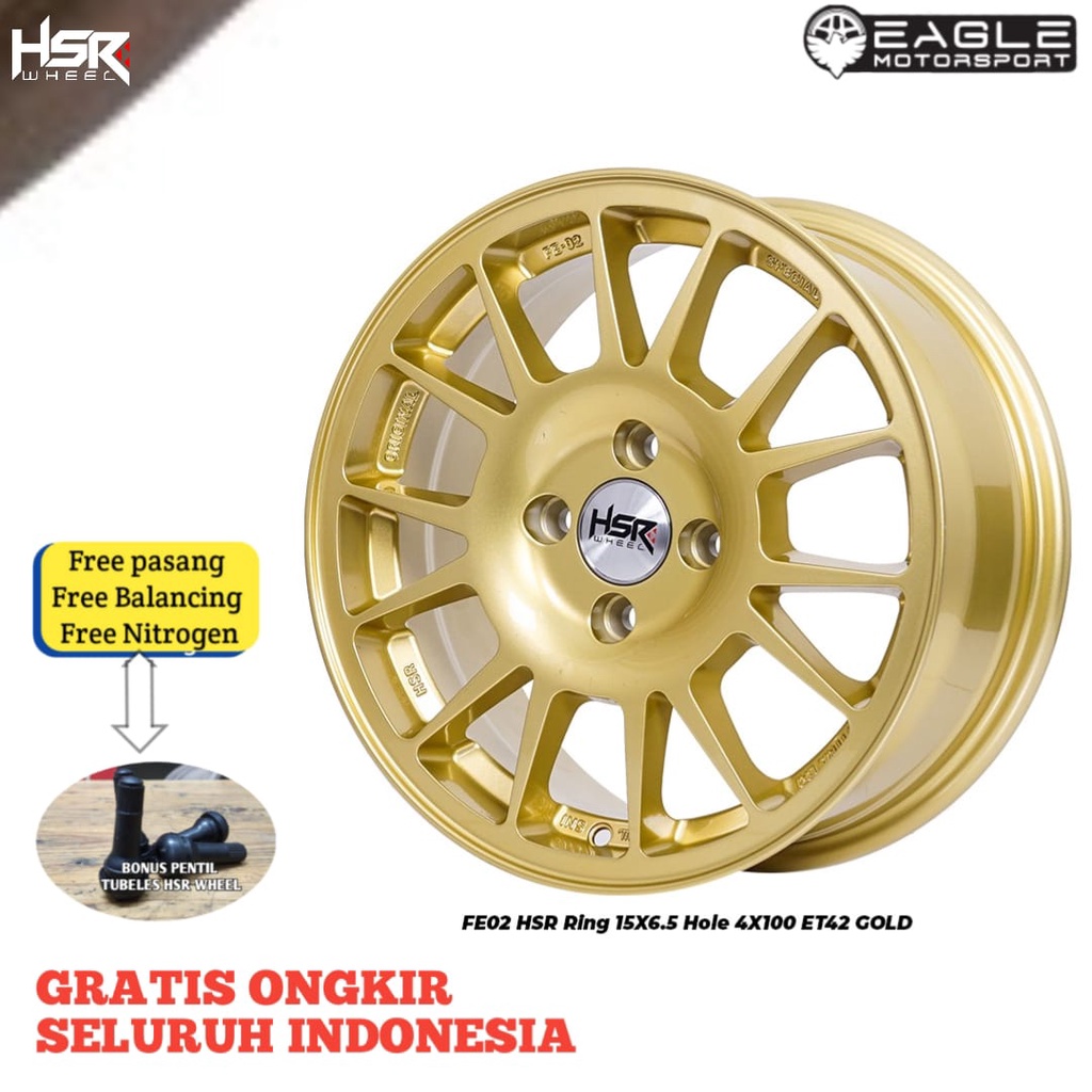 PAKET VELG BAN MOBIL RACING BRIO R15 HSR FE02 BAN 185 55 R15 ACCELERA
