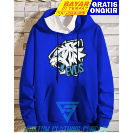 PROMO JAKET HOODIE ANA FREE FIRE EVOS BIRU