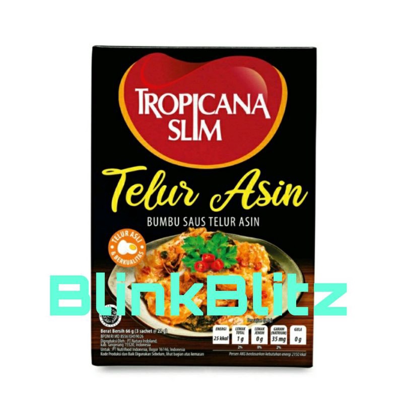 BOX Tropicana Slim Telur Asin 66 gr Isi 3 Bumbu Masak Saus