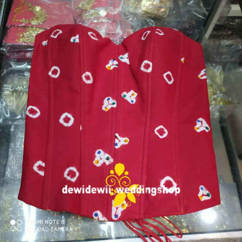 KamisoL Motif Jumputan, Warna Merah/ Marun