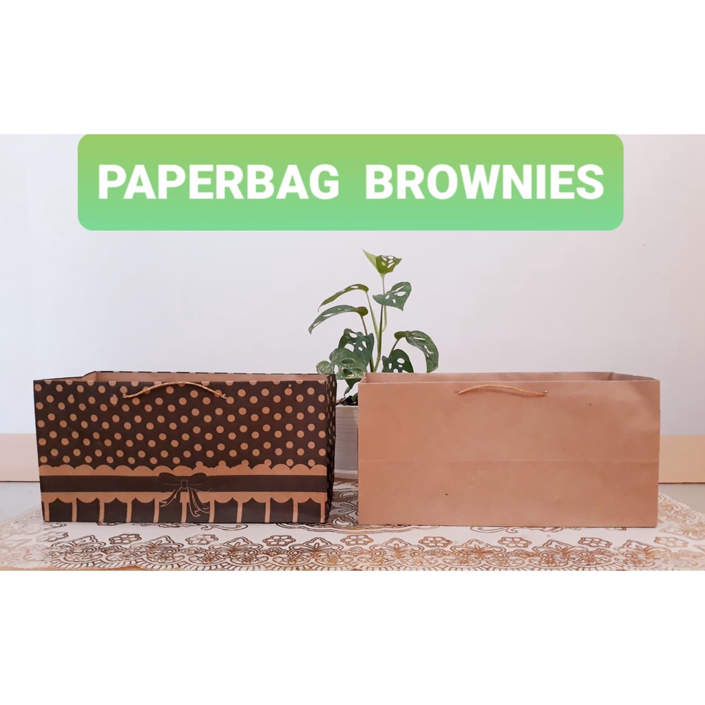 

Paper bag brownies / Paperbag Brownies Tas Kertas /Kantong Hampers / Tas Kue / Bingkisan Sarung / Roti lebaran