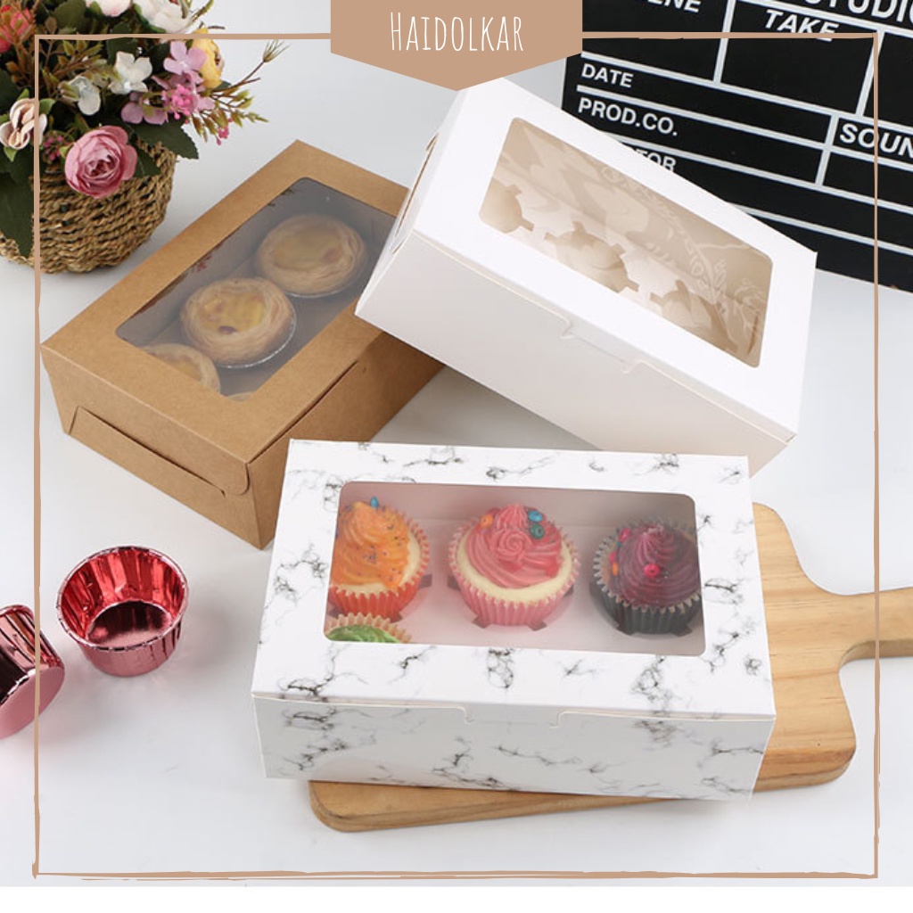 

kotak cupcake 6 cup kotak kue box gift vintage kotak hampers box hadiah