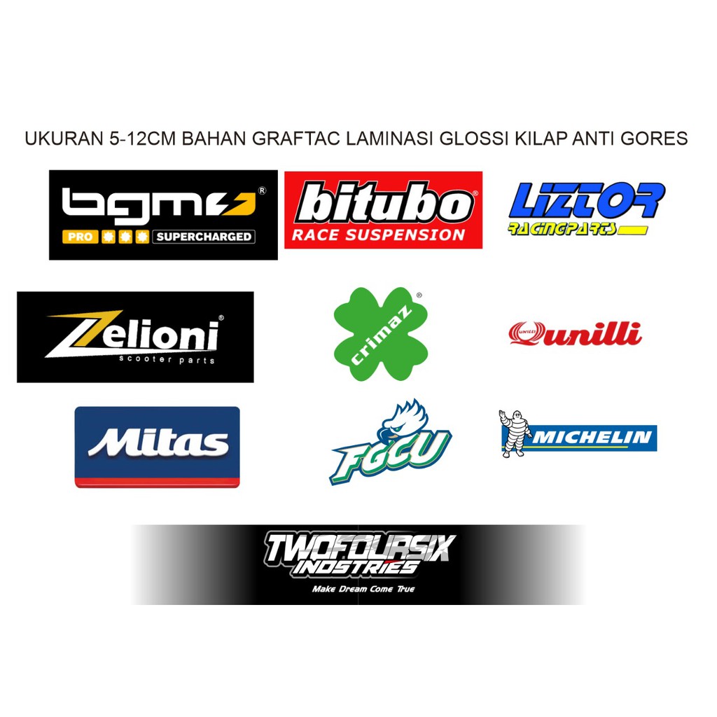 STIKER VESPA LOGO RACING