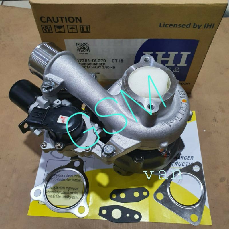 TURBO CAS TURBO CHARGER ASSY TOYOTA FORTUNER HILUX 2.5 2500CC DIESEL 2KD IHI