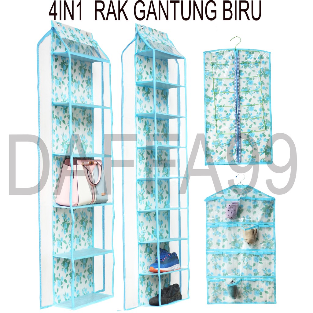 Rak Gantung Set 4in1 resleting alas triplek mika tebal ukuran jumbo