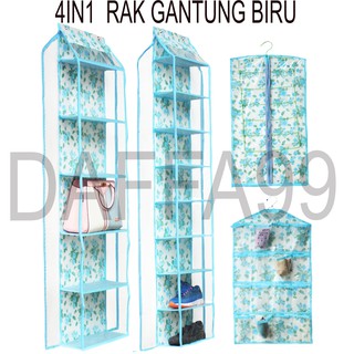  RAK  GANTUNG  TAS HBO 4in1 MOTIF RAK  SEPATU  HSO HANGER PAKAI  