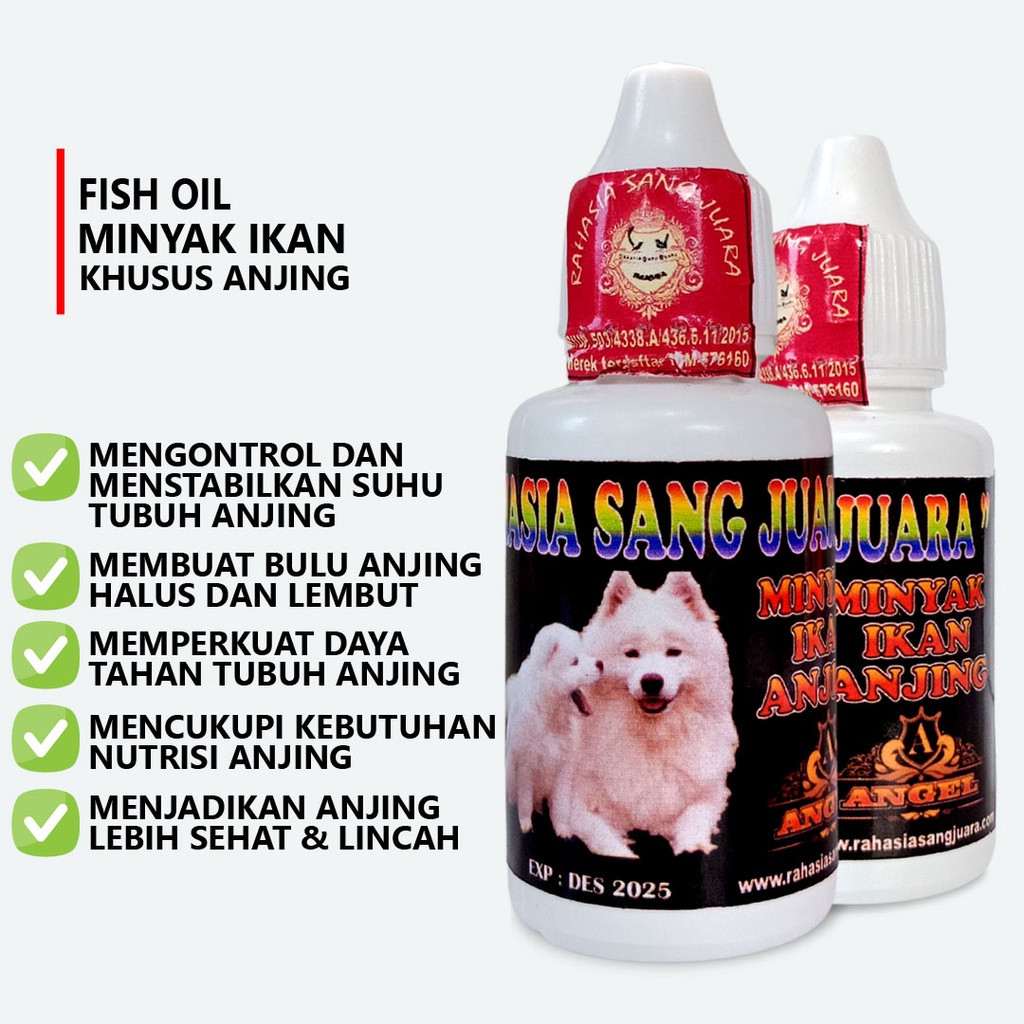 FISH OIL ANJING MINYAK IKAN ANJING BULU RONTOK MEMBUAT BULU ANJING HALUS DAN LEMBUT