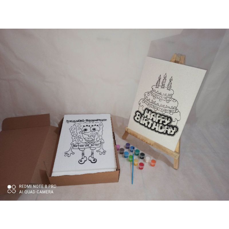 

KANVAS (sterofoam ) lukis/edukasi mewarnai anak2 isi 6 karkter