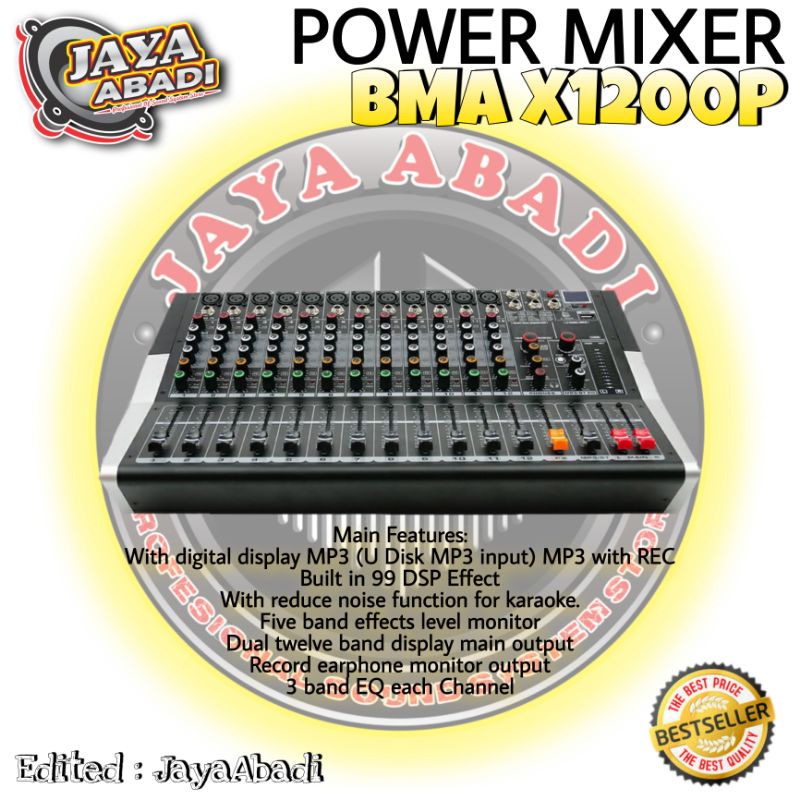 POWER MIXER 12 CHANNEL BMA X1200P ORIGINAL